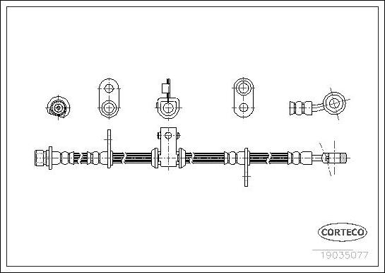 Corteco 19035077 - Flessibile del freno www.autoricambit.com