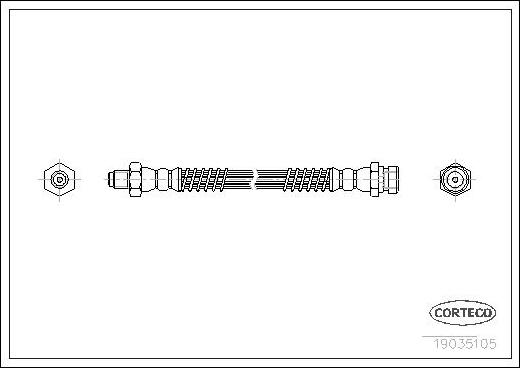 Corteco 19035105 - Flessibile del freno www.autoricambit.com