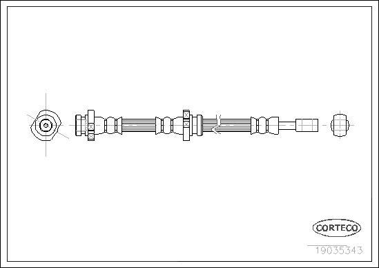 Corteco 19035343 - Flessibile del freno www.autoricambit.com