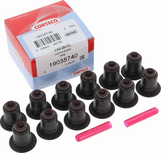 Corteco 19035740 - Kit guarnizioni, Stelo valvola www.autoricambit.com