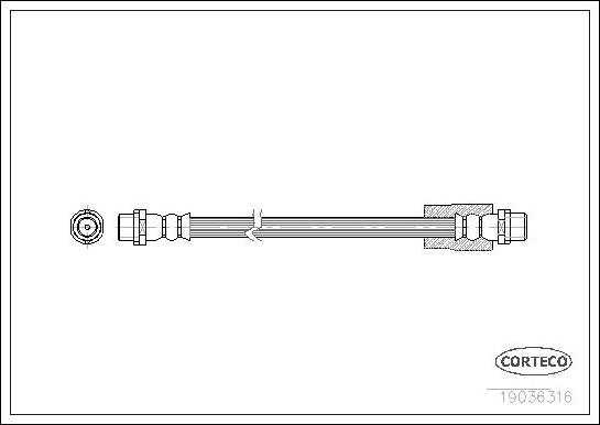 Corteco 19036316 - Flessibile del freno www.autoricambit.com