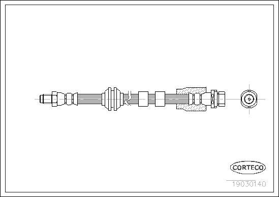 Corteco 19030140 - Flessibile del freno www.autoricambit.com