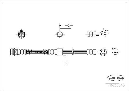 Corteco 19033540 - Flessibile del freno www.autoricambit.com