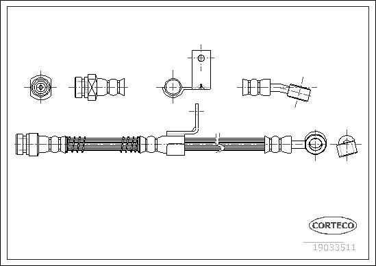 Corteco 19033511 - Flessibile del freno www.autoricambit.com