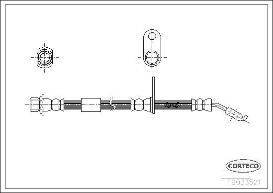 Corteco 19033521 - Flessibile del freno www.autoricambit.com