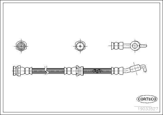 Corteco 19033527 - Flessibile del freno www.autoricambit.com