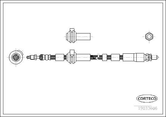 Corteco 19033606 - Flessibile del freno www.autoricambit.com