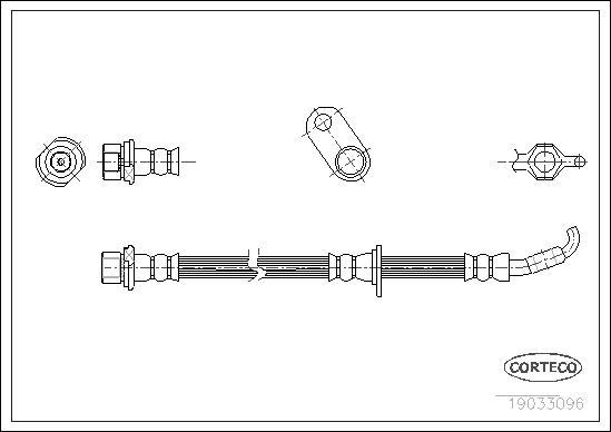 Corteco 19033096 - Flessibile del freno www.autoricambit.com