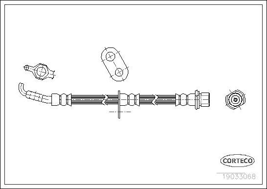 Corteco 19033068 - Flessibile del freno www.autoricambit.com