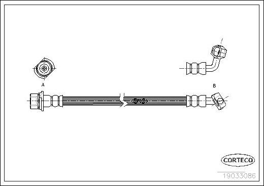 Corteco 19033086 - Flessibile del freno www.autoricambit.com