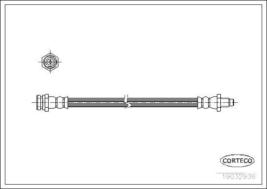 Corteco 19032936 - Flessibile del freno www.autoricambit.com