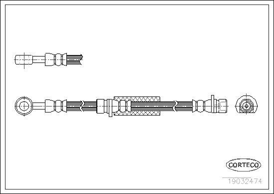 Corteco 19032474 - Flessibile del freno www.autoricambit.com