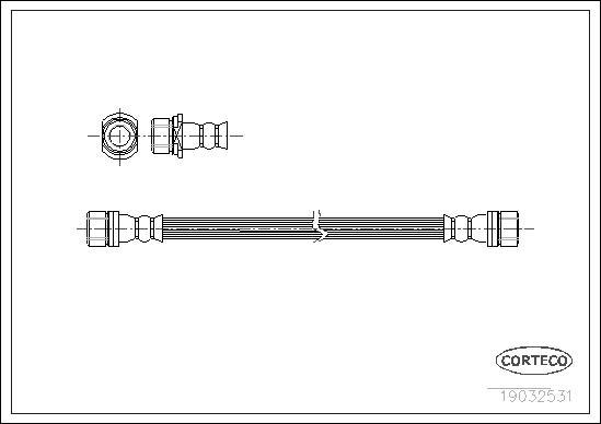 Corteco 19032531 - Flessibile del freno www.autoricambit.com