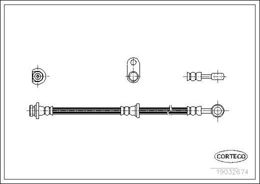 Corteco 19032674 - Flessibile del freno www.autoricambit.com