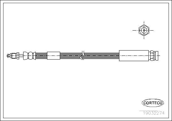 Corteco 19032274 - Flessibile del freno www.autoricambit.com