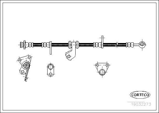 Corteco 19032273 - Flessibile del freno www.autoricambit.com