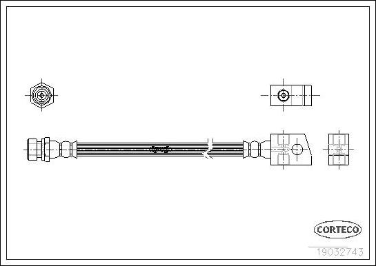 Corteco 19032743 - Flessibile del freno www.autoricambit.com