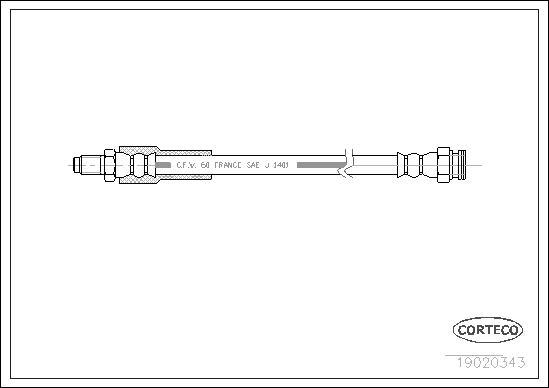 Corteco 19020343 - Flessibile del freno www.autoricambit.com