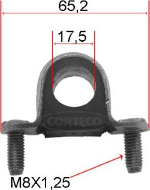 Corteco 80000017 - Bronzina cuscinetto, Barra stabilizzatrice www.autoricambit.com