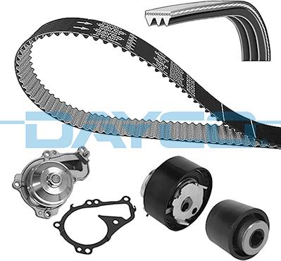 Dayco KBIOWP150 - Pompa acqua + Kit cinghie dentate www.autoricambit.com