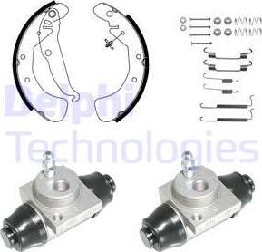 Delphi KP943 - Kit freno, freni a tamburo www.autoricambit.com