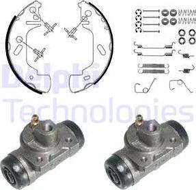 Delphi KP954 - Kit freno, freni a tamburo www.autoricambit.com