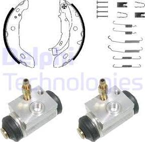 Delphi 983 - Kit freno, freni a tamburo www.autoricambit.com