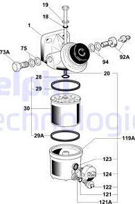 Delphi 6260B690 - Filtro carburante www.autoricambit.com