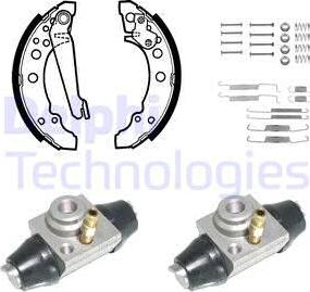 Delphi KP1054 - Kit freno, freni a tamburo www.autoricambit.com