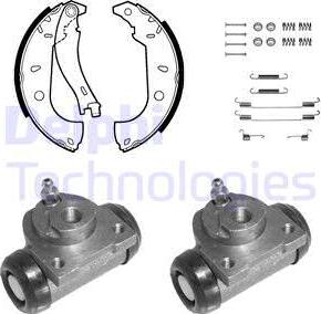 Delphi 1038 - Kit freno, freni a tamburo www.autoricambit.com