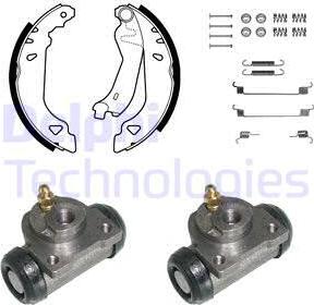 Delphi KP848 - Kit freno, freni a tamburo www.autoricambit.com