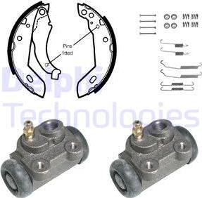 Delphi KP834 - Kit freno, freni a tamburo www.autoricambit.com