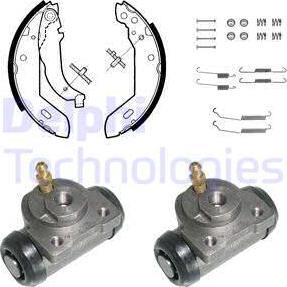 Delphi 871 - Kit freno, freni a tamburo www.autoricambit.com