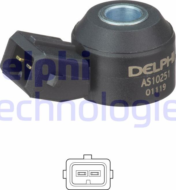 Delphi AS10251 - Sensore di detonazione www.autoricambit.com