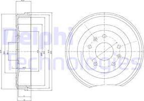 Delphi BF460 - Tamburo freno www.autoricambit.com