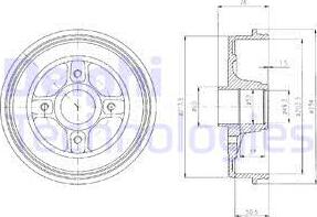 Delphi BF480 - Tamburo freno www.autoricambit.com