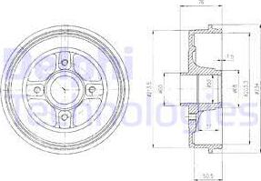 Delphi BF427 - Tamburo freno www.autoricambit.com