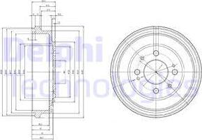 Delphi BF280 - Tamburo freno www.autoricambit.com