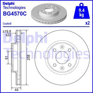 Delphi BG4570C-18B1 - Discofreno www.autoricambit.com