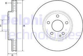 Delphi BG4646C-18B1 - Discofreno www.autoricambit.com