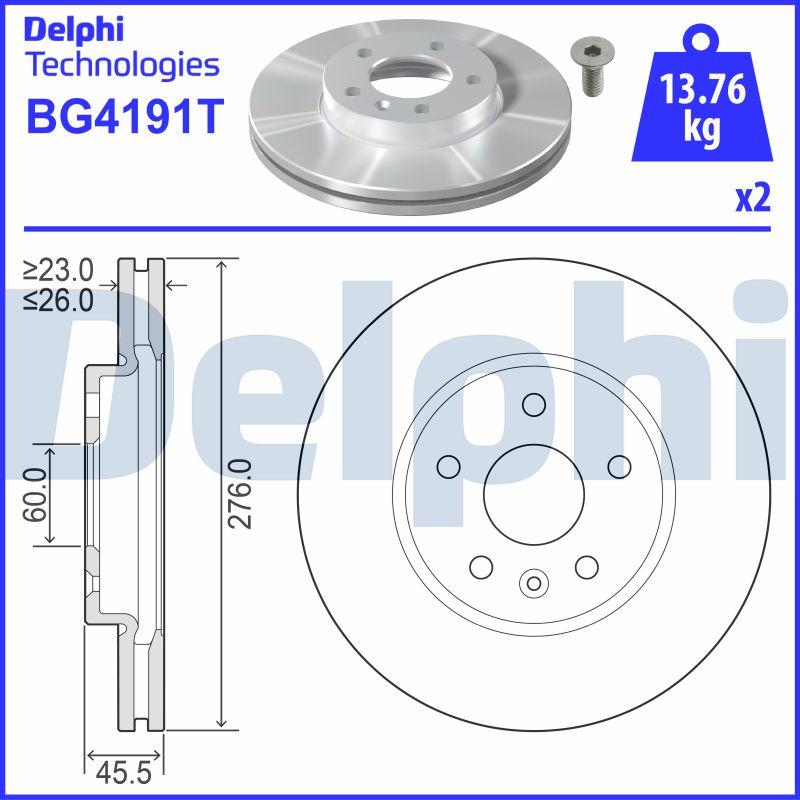 Delphi BG4191T - Discofreno www.autoricambit.com