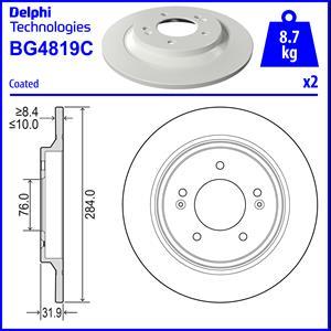 Delphi BG4819C-18B1 - Discofreno www.autoricambit.com