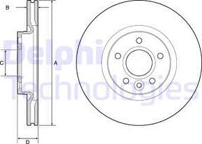 Delphi BG3895C-18B1 - Discofreno www.autoricambit.com