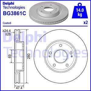 Delphi BG3861C - Discofreno www.autoricambit.com