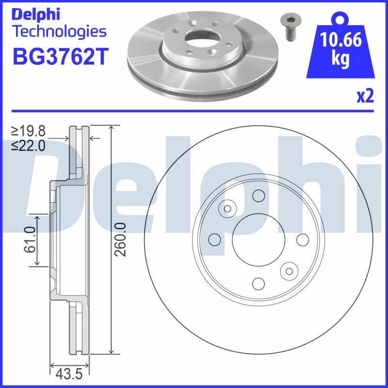 Delphi BG3762T - Discofreno www.autoricambit.com