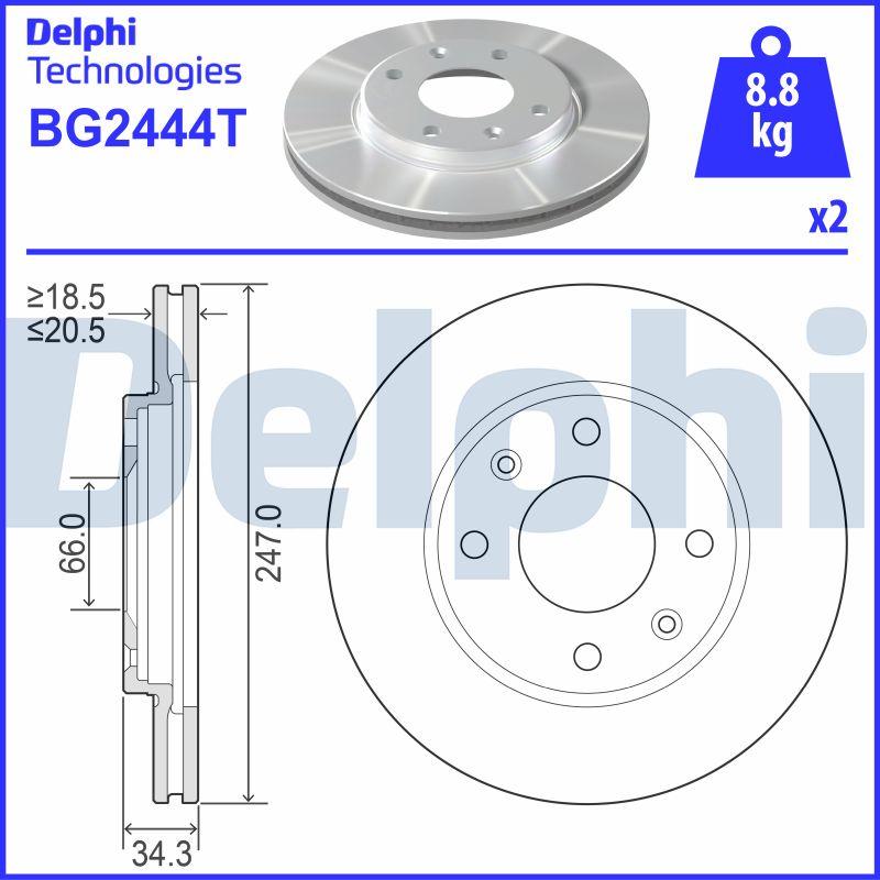 Delphi BG2444T - Discofreno www.autoricambit.com