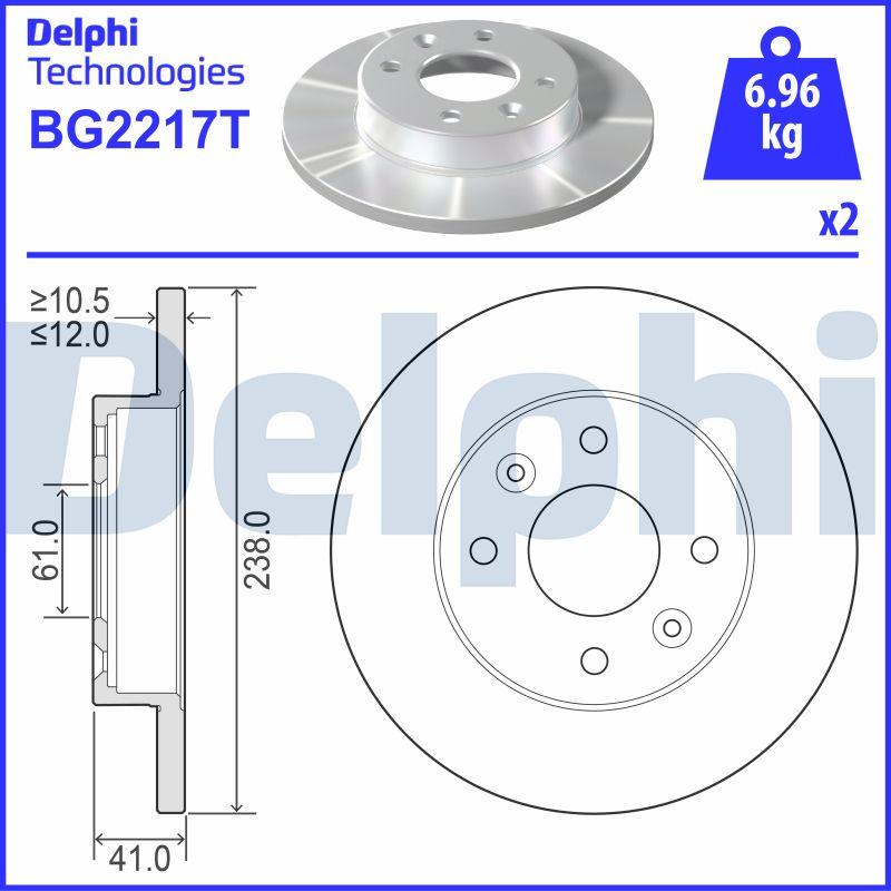 Delphi BG2217T - Discofreno www.autoricambit.com