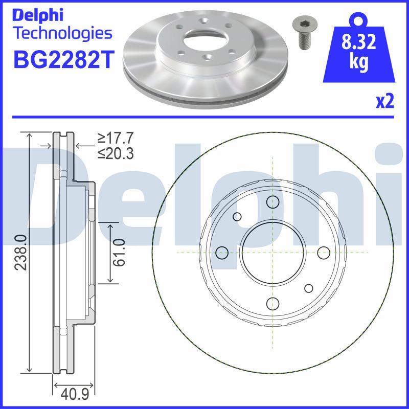 Delphi BG2282T - Discofreno www.autoricambit.com