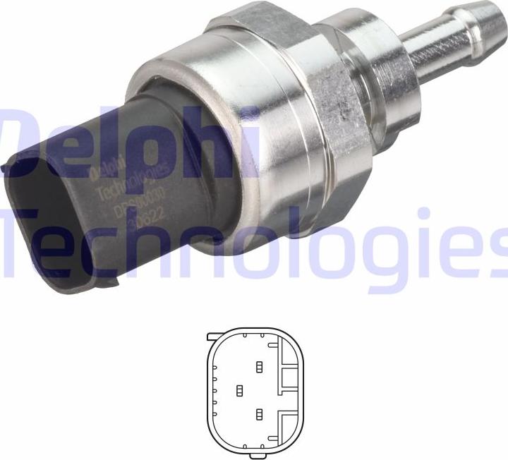 Delphi DPS00030-12B1 - Sensore, Pressione gas scarico www.autoricambit.com