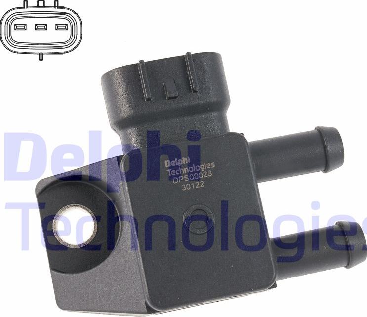 Delphi DPS00028-12B1 - Sensore, Pressione gas scarico www.autoricambit.com